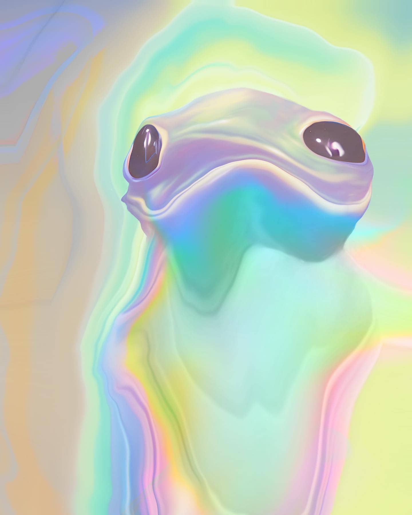Abstract iridescent artwork